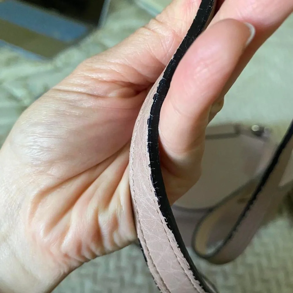 Borse in Pelle Italian Leather Dusty Pink Crossbody Bag